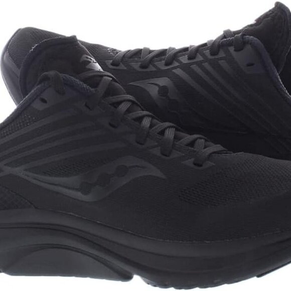 Running Shoes Womens Synthetic Mesh Lace-up Size 9 Triple Black Lightweight - Picture 4 of 4